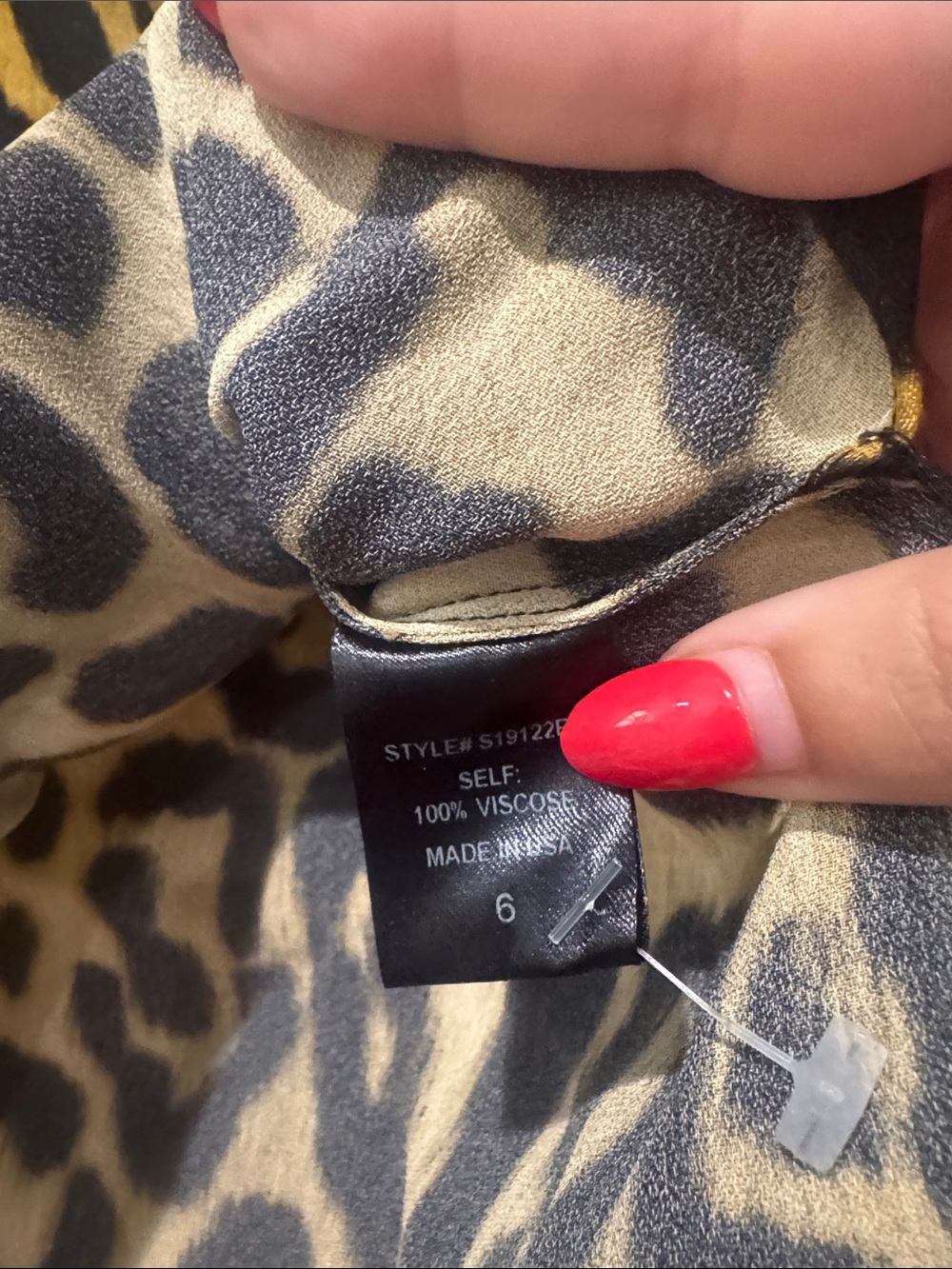 Adam Lippes Yellow and Black Leopard Print Short Sleeve Blouse - Picture 2 of 3